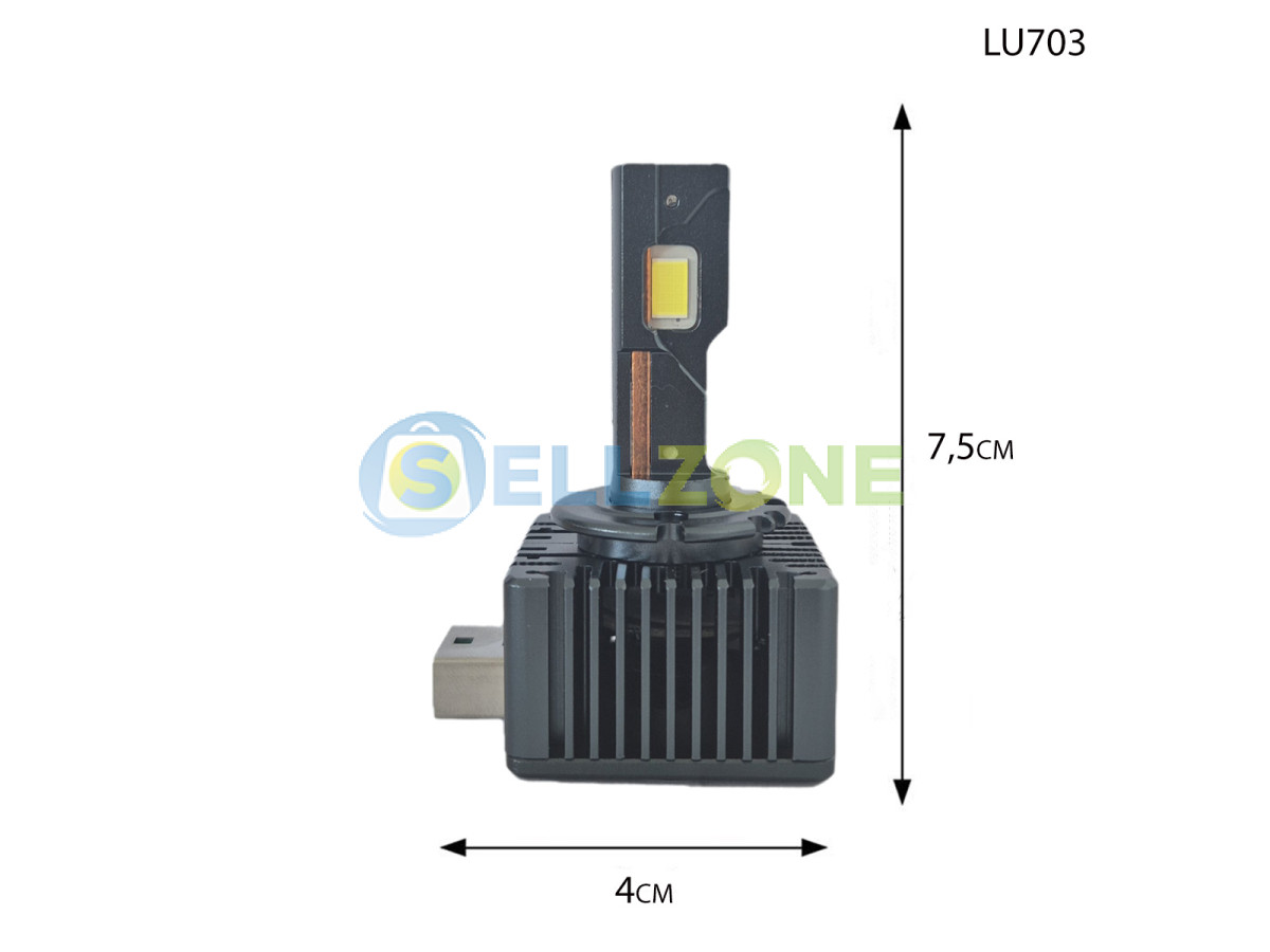 LED крушки D3S / D3R за директна смяна на OEM ксенон – 6000K, Plug and Play – LU703 - Изображение 2 - Sellzone.bg LED крушки D3S / D3R за директна смяна на OEM ксенон – 6000K, Plug and Play – LU703 - Изображение 2